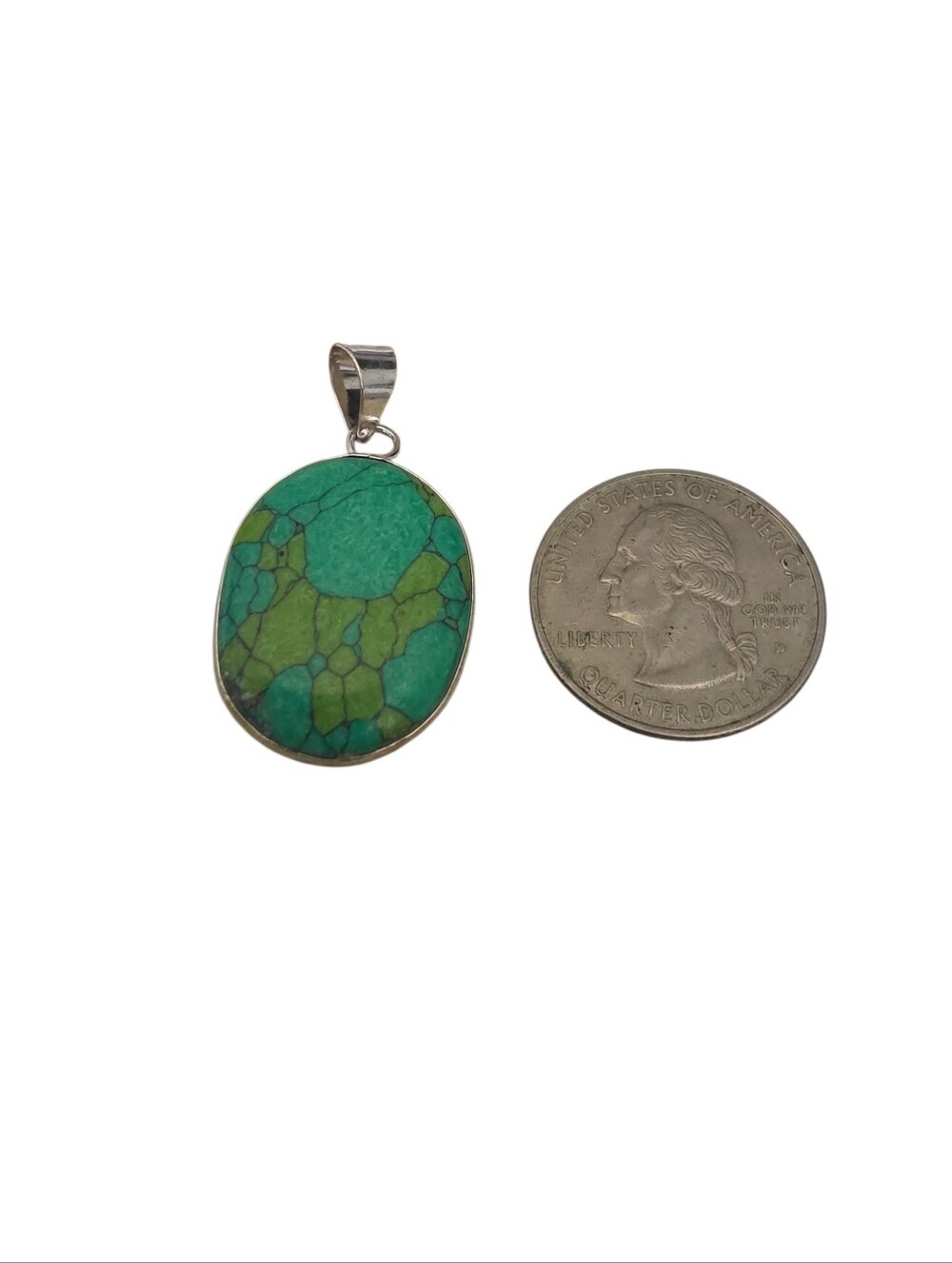Green Copper Turquoise Pendant